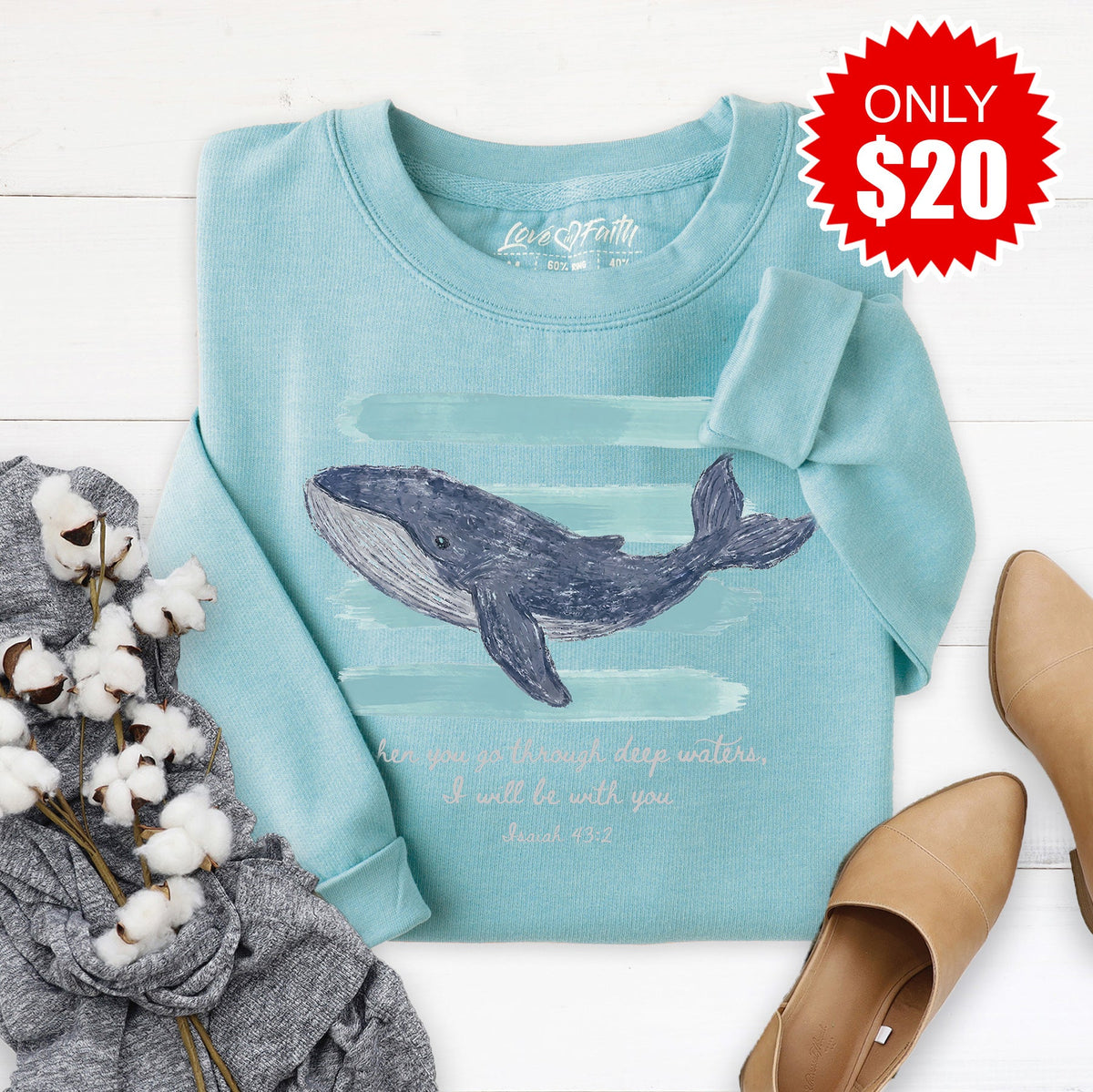 Deep Waters Sweatshirt - Heather Lagoon - 20 product image 1