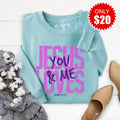 Jesus Loves You And Me Sweatshirt - Heather Lagoon - 20 product image 1