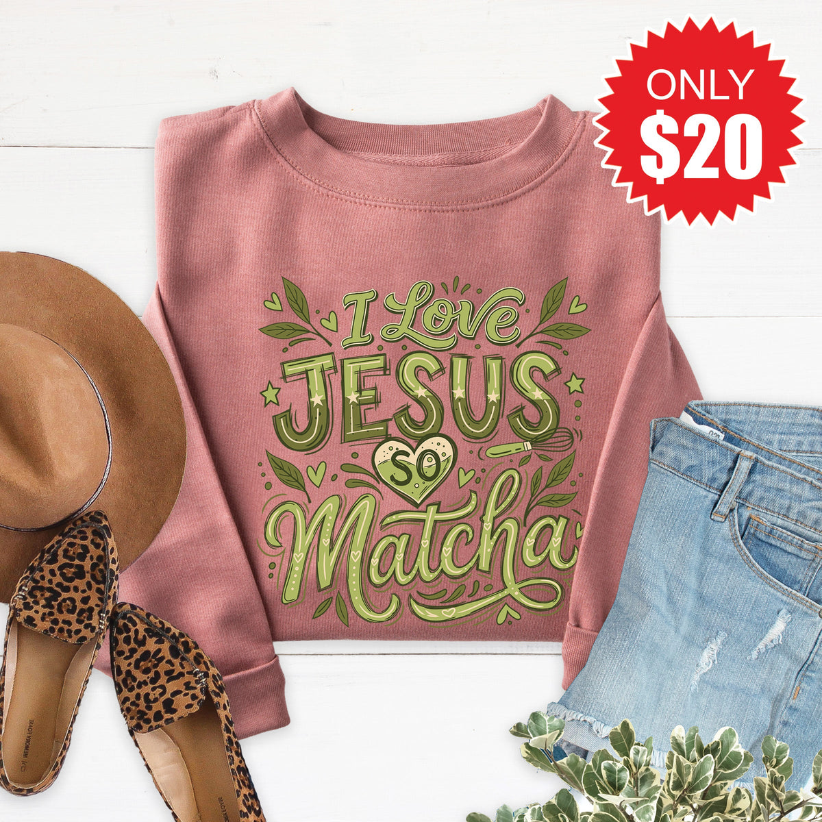 So Matcha Sweatshirt - Heather Mauve - 20 product image 1