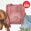 The World Is Brighter Sweatshirt - Heather Mauve - 20 product image 1