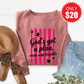 God's Got A Plan Sweatshirt - Heather Mauve - 20 product image 1