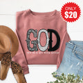 God Can Do A Lot Sweatshirt - Heather Mauve - 20 product image 1
