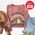 Faith Can Move Mountains Sweatshirt - Heather Mauve - 20 product image 1