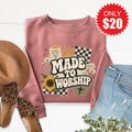 Made To Worship Sweatshirt - Heather Mauve - 20 product image 1
