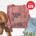 Made To Worship Sweatshirt - Heather Mauve - 20 product image 1