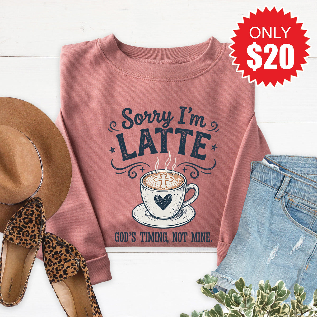 Latte Sweatshirt - Heather Mauve - 20 product image 1
