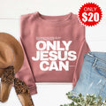 Only Jesus Can Sweatshirt - Heather Mauve - 20 product image 1