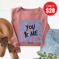 Jesus Loves You And Me Sweatshirt - Heather Mauve - 20 product image 1