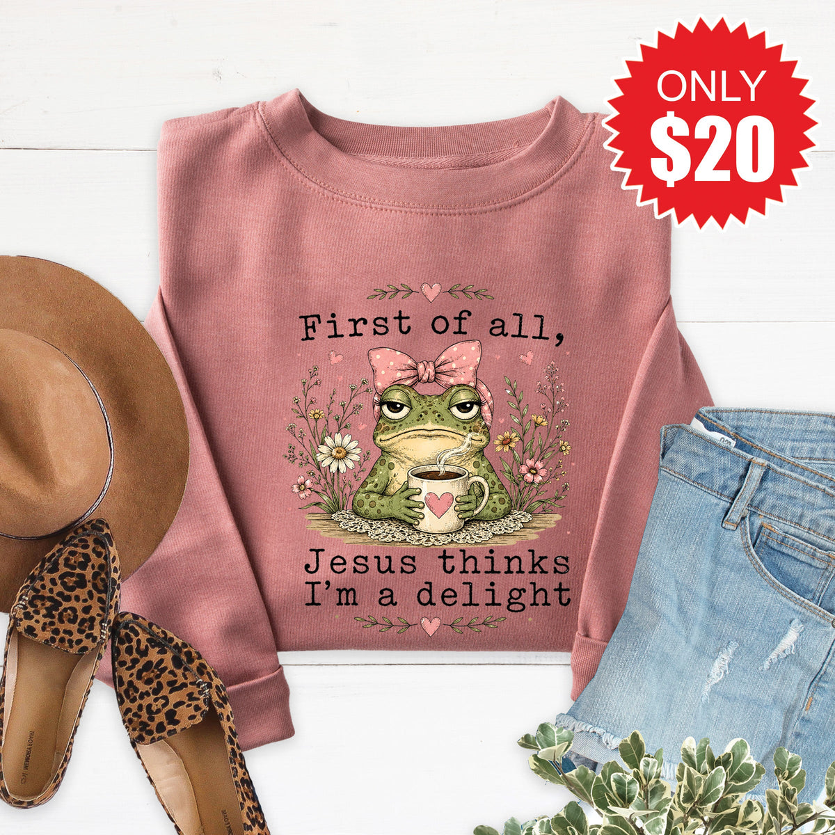 I'm A Delight Sweatshirt - Heather Mauve - 20 product image 1