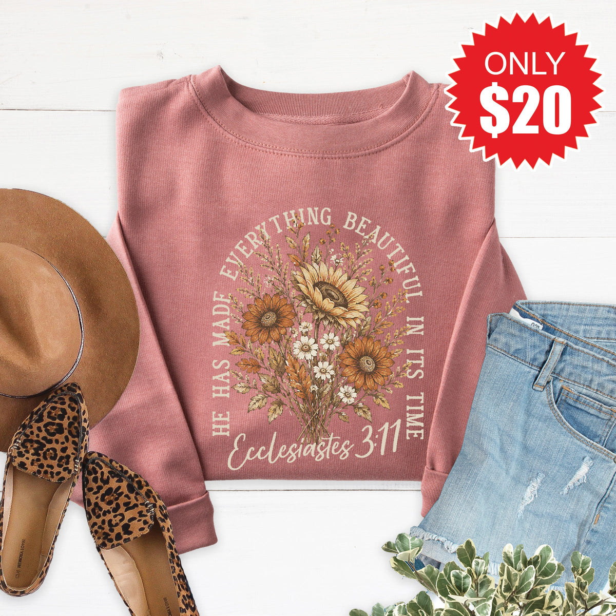 Everything Beautiful Sweatshirt - Heather Mauve - 20 product image 1