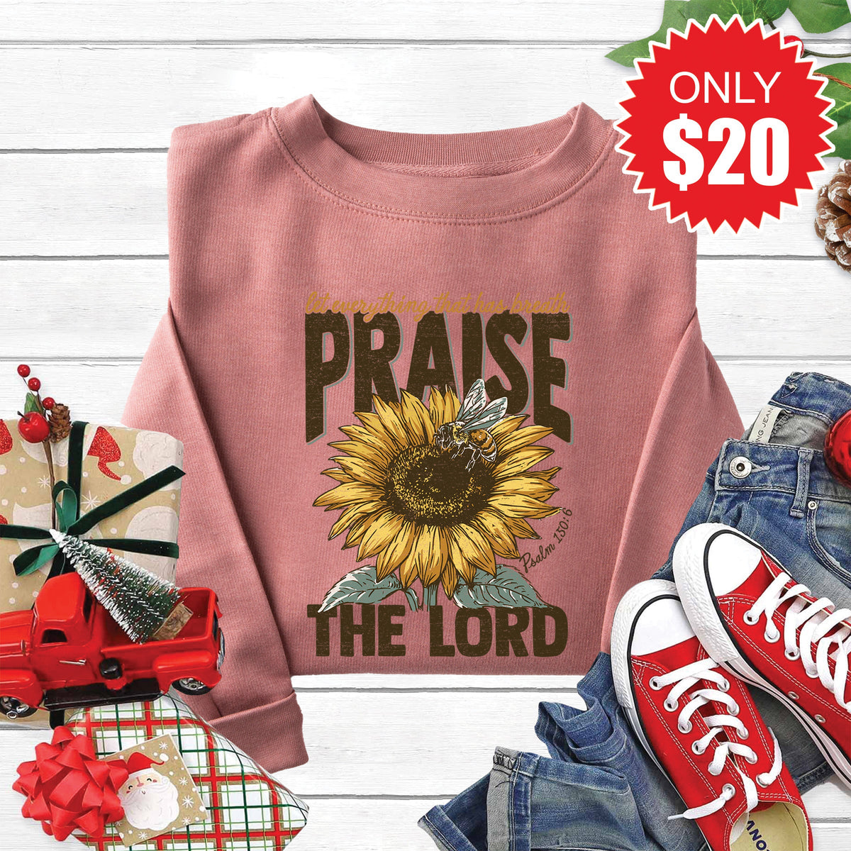 Praise Sweatshirt - Heather Mauve - 20 product image 1