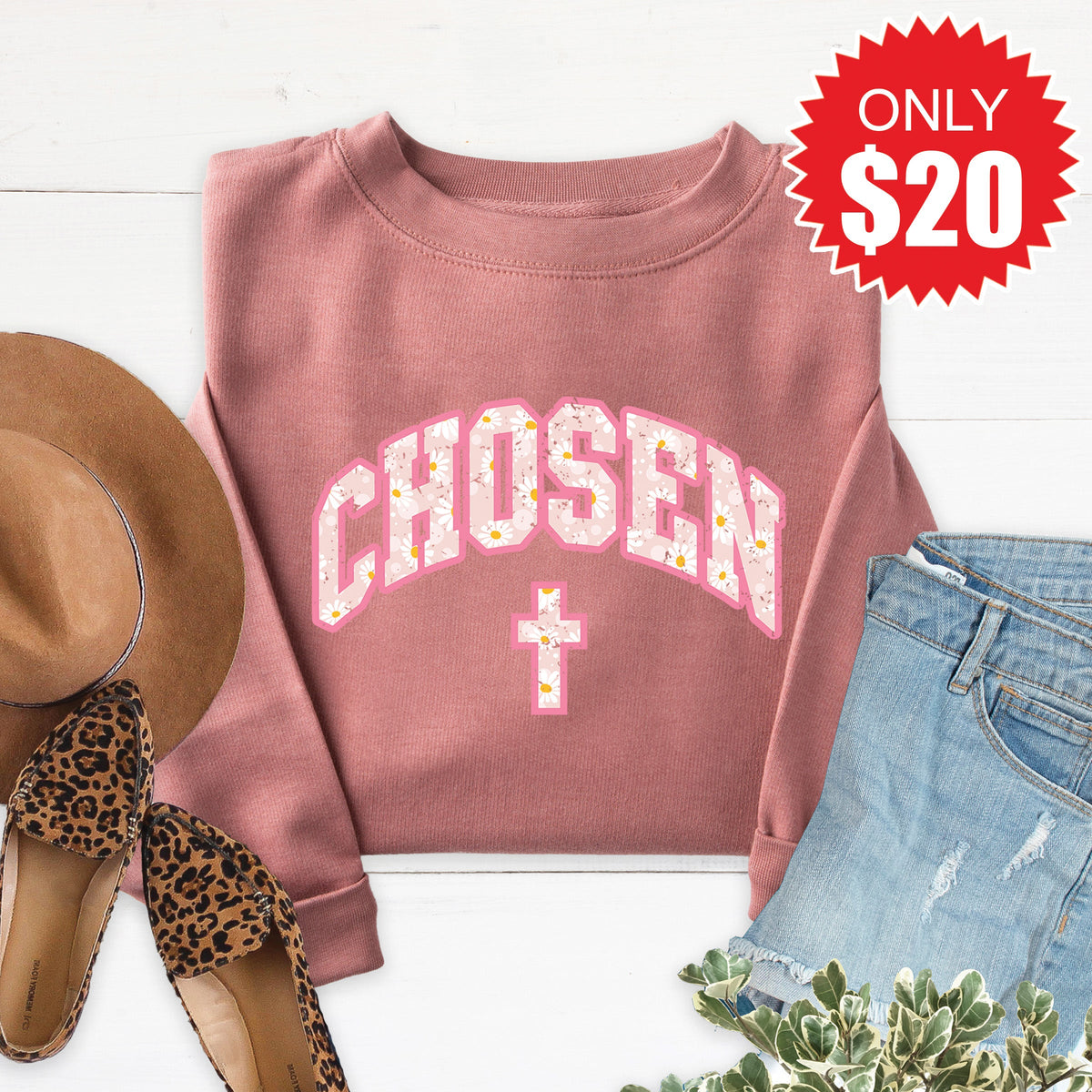 Chosen Sweatshirt - Heather Mauve - 20 product image 1