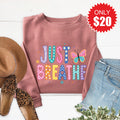 Just Breathe Sweatshirt - Heather Mauve - 20 product image 1