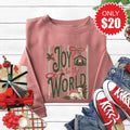 Joy To The World Sweatshirt - Heather Mauve - 20 product image 1