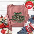 Jesus Is The Reason Sweatshirt - Heather Mauve - 20 product image 1