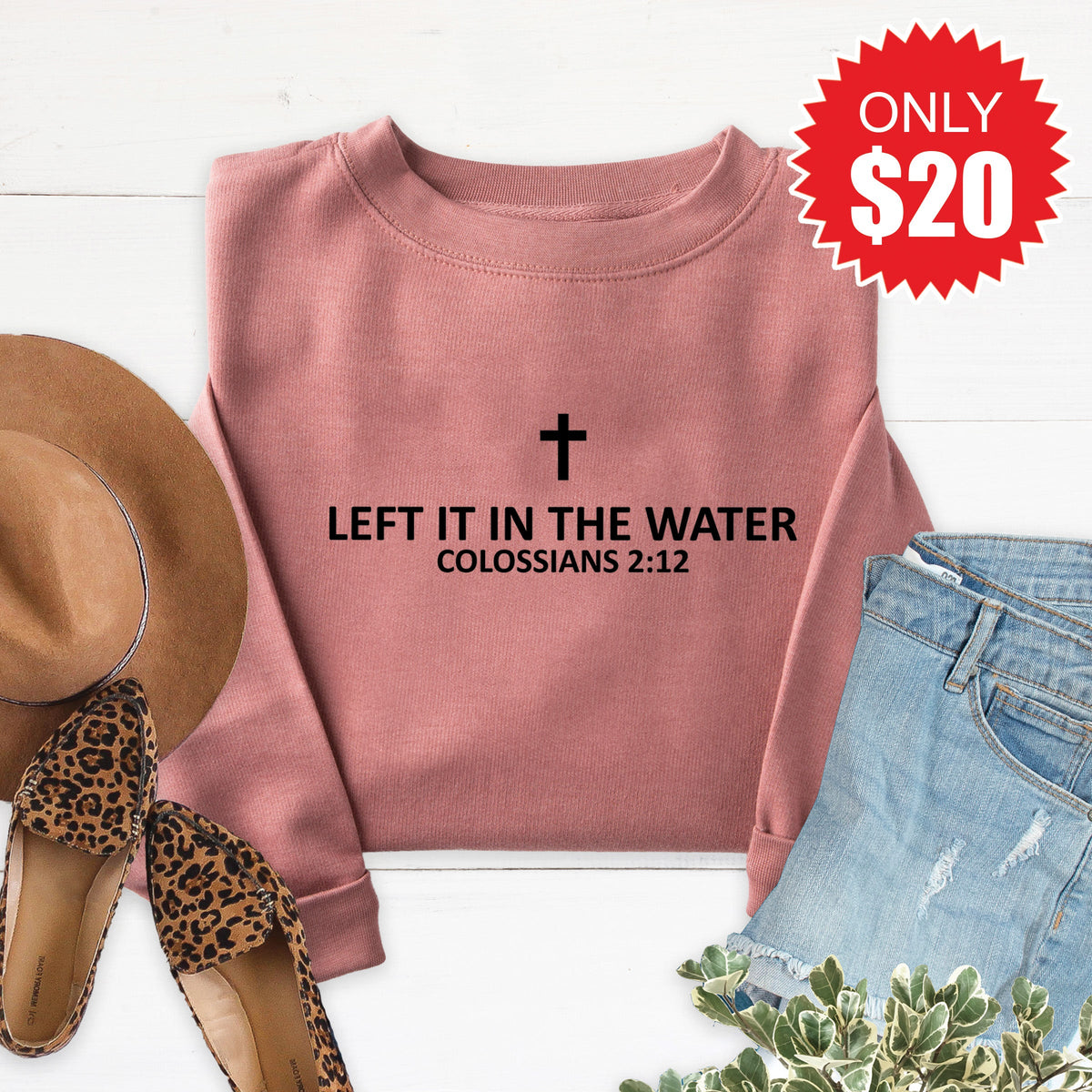 Left It In The Water Sweatshirt - Heather Mauve - 20 product image 1