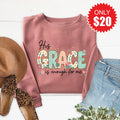 His Grace Is Enough Sweatshirt - Heather Mauve - 20 product image 1