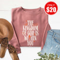 Kingdom of God Sweatshirt - Heather Mauve - 20 product image 1