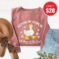 Getting My Steps In Sweatshirt - Heather Mauve - 20 product image 1
