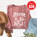Faith Leads My Way Sweatshirt - Heather Mauve - 20 product image 1
