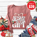 Jesus Is The Gift Sweatshirt - Heather Mauve - 20 product image 1