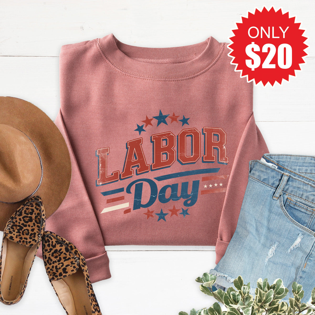 Labor Day Sweatshirt - Heather Mauve - 20 product image 1