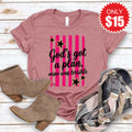 God's Got A Plan Tee - Heather Mauve - 15 product image 1
