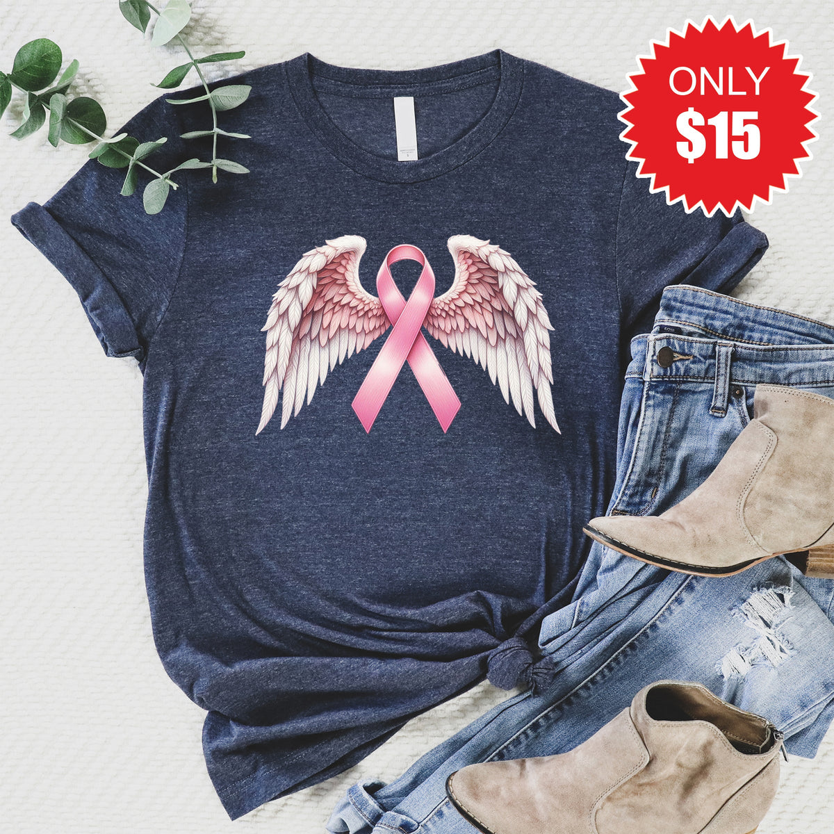 Angel Wings Tee - Heather Navy - 15 product image 1