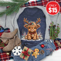 Christmas Cow Tee - Heather Navy - 15 product image 1