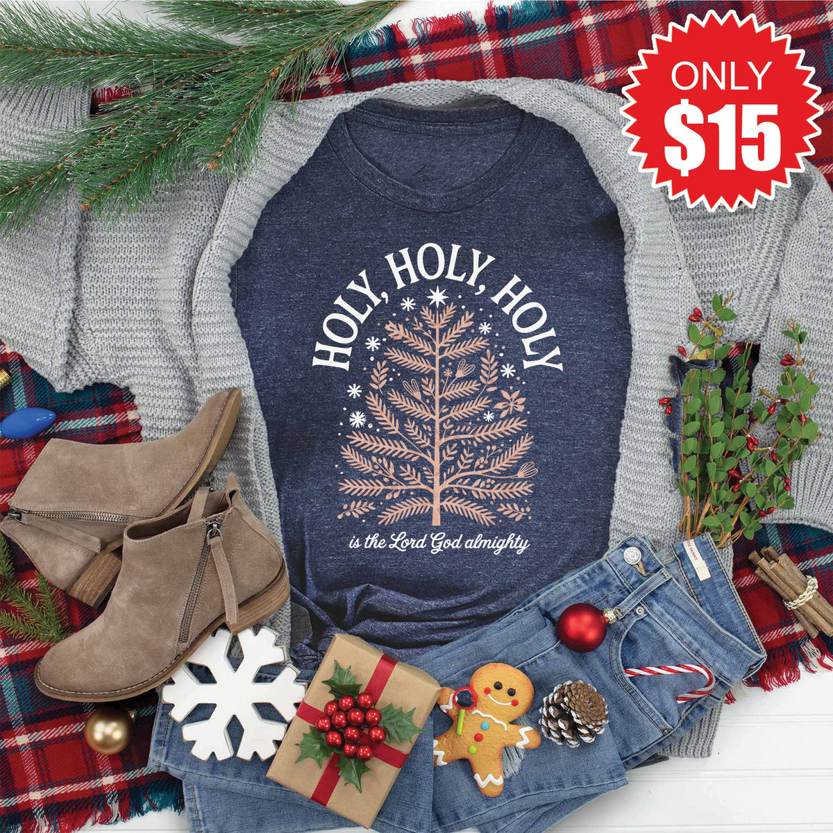 Holy, Tee - Heather Navy - 15 product image 1