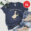 Be Kind To Your Mind Tee - Heather Navy - 15 product image 1