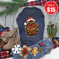 Christmas Chicken Tee - Heather Navy - 15 product image 1