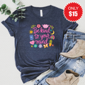 Be Kind To Your Mind Tee - Heather Navy - 15 product image 1