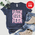 Faith Over Fear Tee - Heather Navy - 15 product image 1