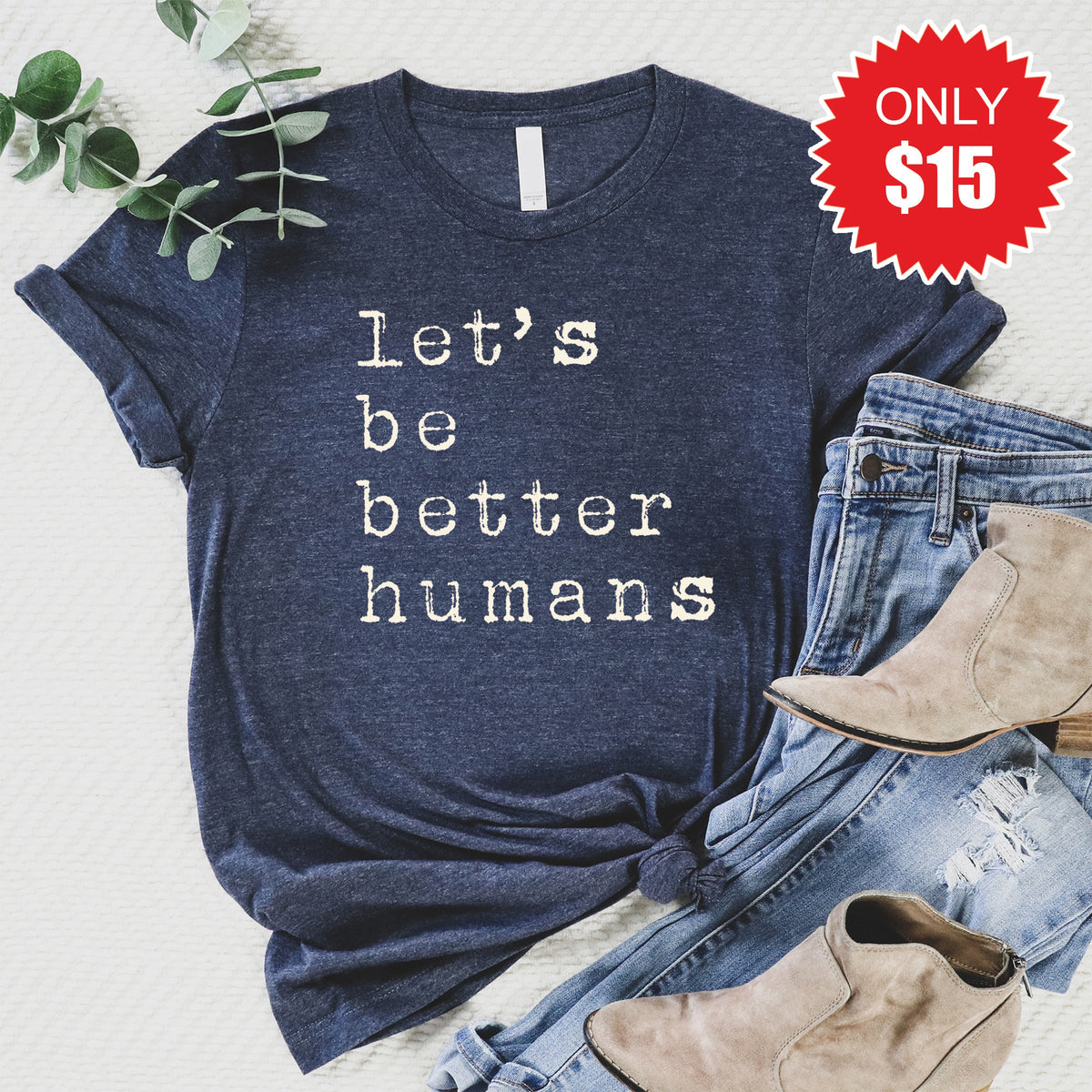 Better Humans Tee - Heather Navy - 15 product image 1