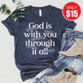 God Is With You Tee - Heather Navy - 15 product image 1