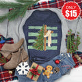 Cross and Christmas Tree Tee - Heather Navy - 15 product image 1