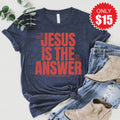 Jesus Is The Answer Tee - Heather Navy - 15 product image 1