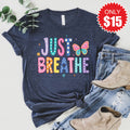 Just Breathe Tee - Heather Navy - 15 product image 1