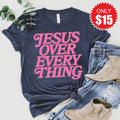 Jesus Over Everything Tee - Heather Navy - 15 product image 1
