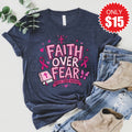 Faith Over Fear Tee - Heather Navy - 15 product image 1