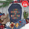 Let Heaven and Nature Sing Tee - Heather Navy - 15 product image 1