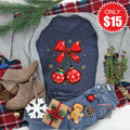 Christmas Cherries Tee - Heather Navy - 15 product image 1