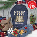 Merry Christmas Tee - Heather Navy - 15 product image 1