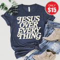 Jesus Over Everything Tee - Heather Navy - 15 product image 1