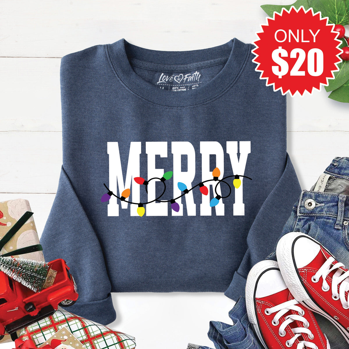 Merry Sweatshirt - Heather Navy - 20 product image 1