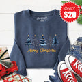 Merry Christmas Sweatshirt - Heather Navy - 20 product image 1