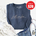 Faith Over Fear Sweatshirt - Heather Navy - 20 product image 1