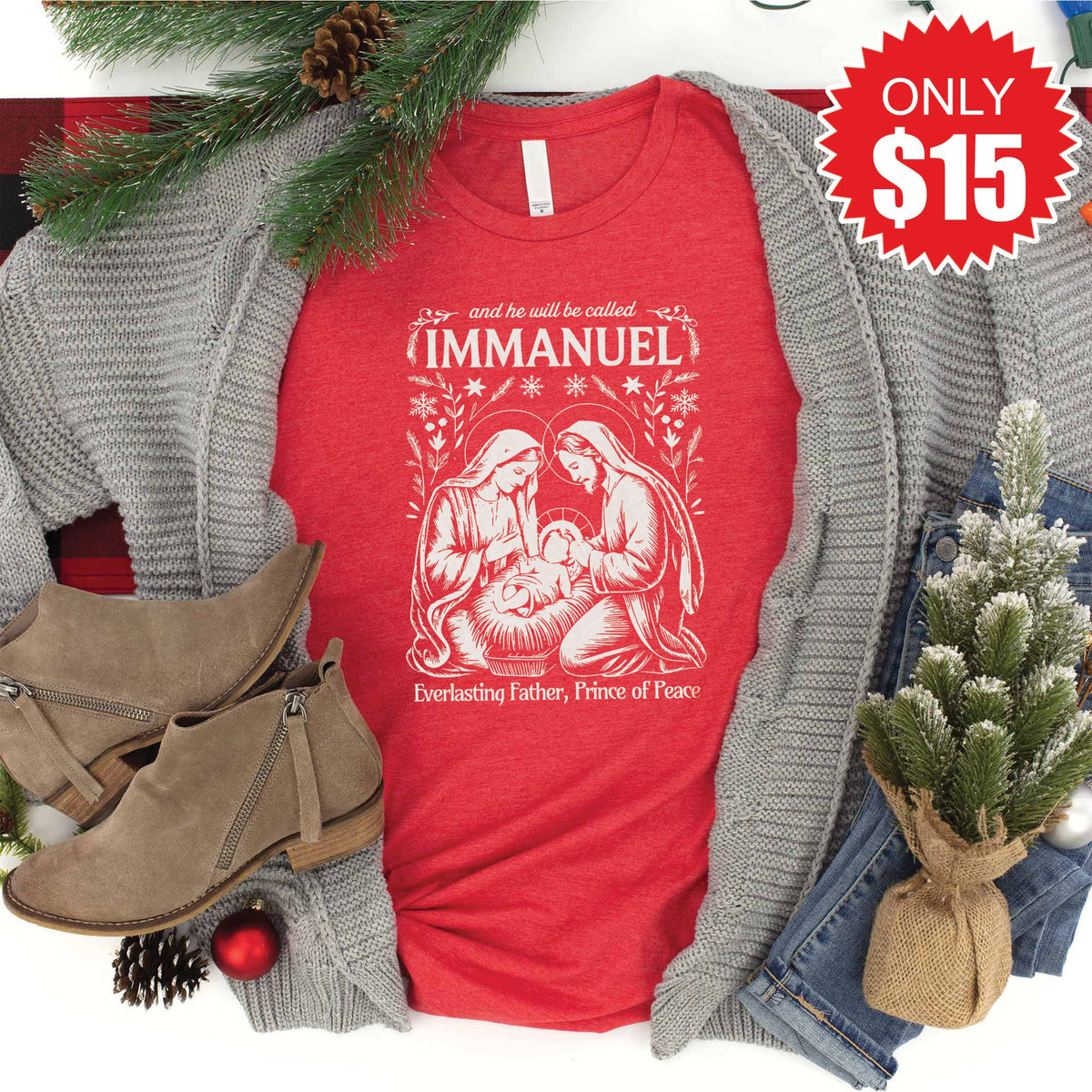 Immanuel Tee - Heather Red - 15 product image 1