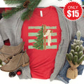 Cross and Christmas Tree Tee - Heather Red - 15 product image 1